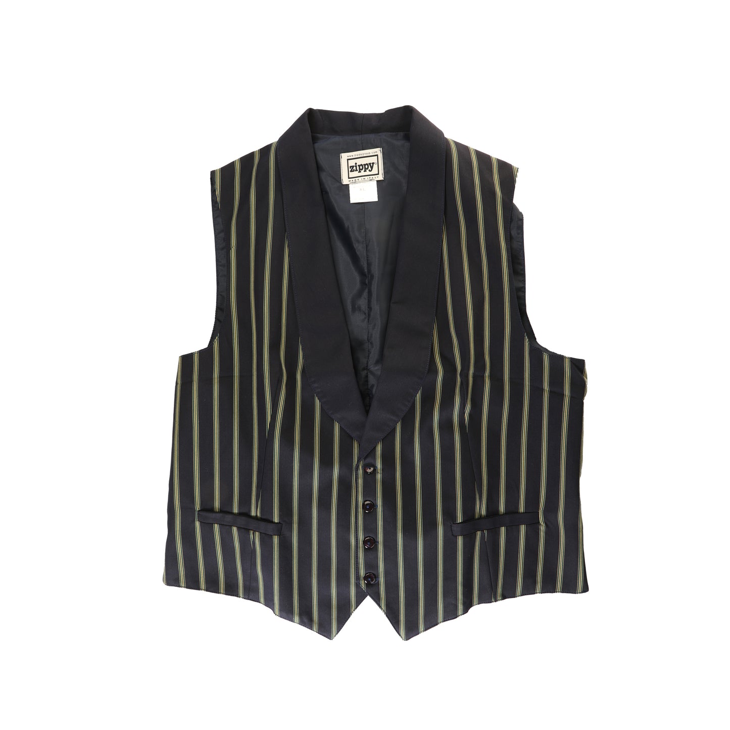 Devore Style Striped Black Vest Handmade By Zippy