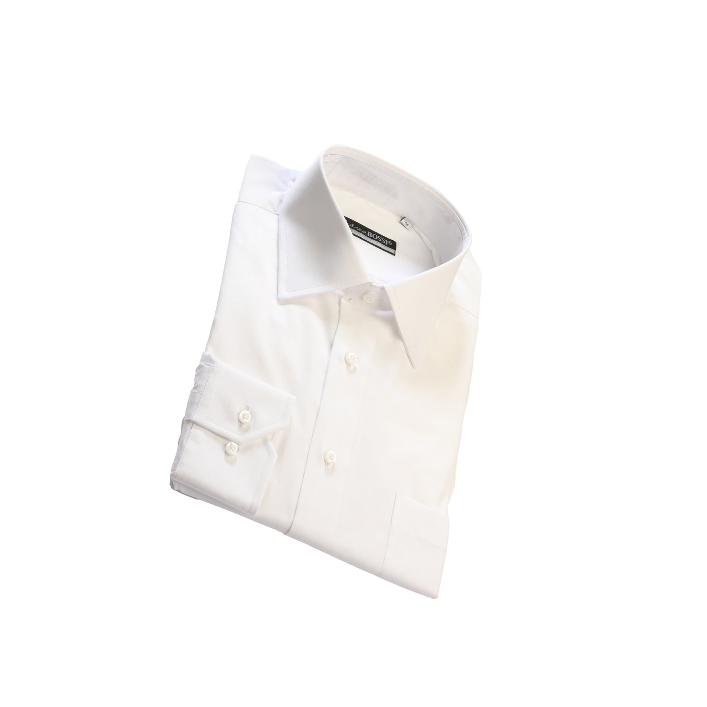 Twill Formal White Shirt - Made in Italy - Andrea Bossi