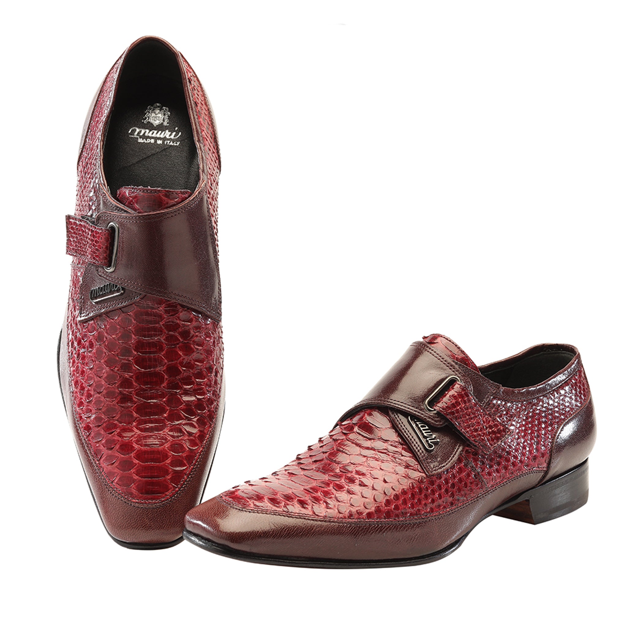 Scarpe bordeaux "Snake" fatte a mano Royal - Mauri Shoes