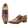 Scarpe Royal fatte a mano in vero serpente marrone — Scarpe Mauri