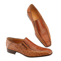 Scarpe color cognac in pelle di struzzo — Nipmar Shoes