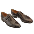 Scarpe allacciate in coccodrillo marrone — Scarpe Nipmar