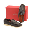 Deer Leather Dark Brown Penny Loafer — Andrea Ventura