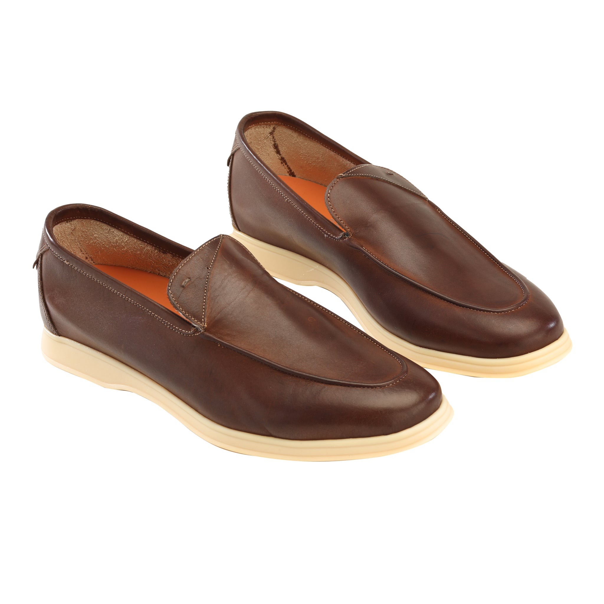 Brandy Brown Leather Loafers — Andrea Ventura