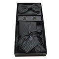 Black Cufflinks & Pocket Square Set — Andrea Bossi