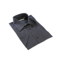 Blue Striped Short-Sleeve Shirt — Andrea Bossi