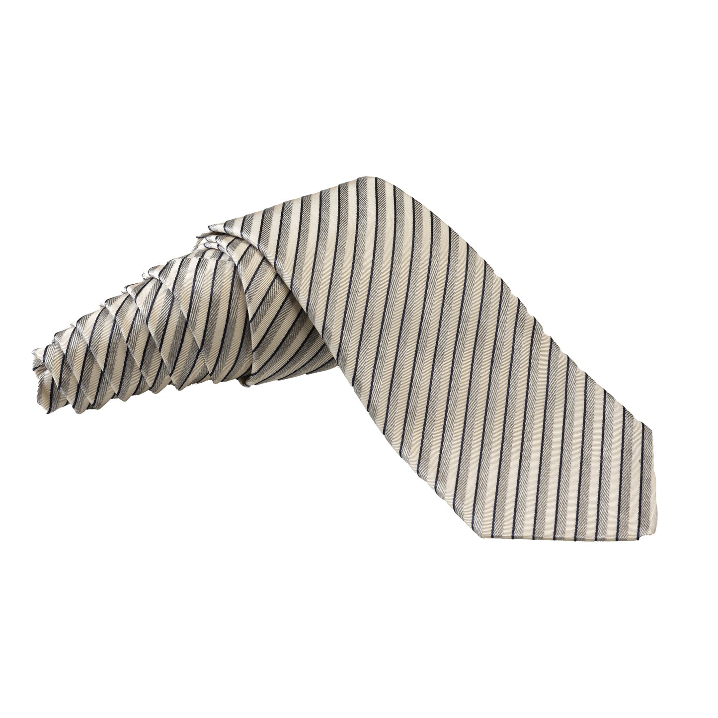 Dark Blue and White Diagonal Design Embossed Texture Tie by Carlo Rossetti