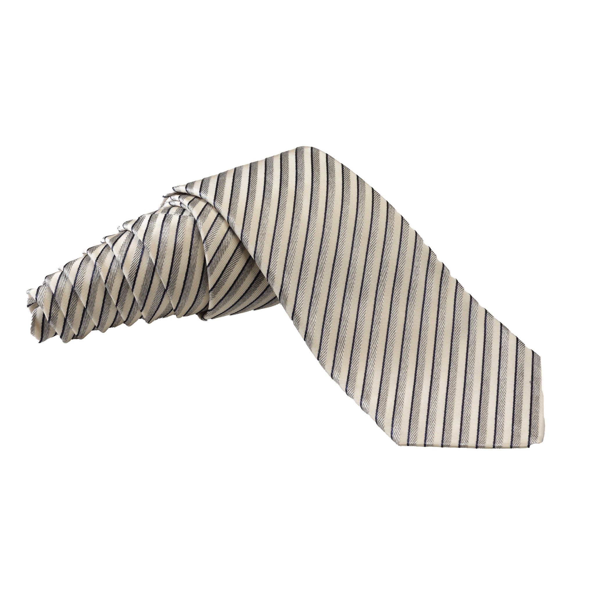Blue & White Diagonal Textured Tie — Carlo Rossetti