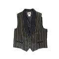 Gilet nero a righe stile Devoré — Zippy