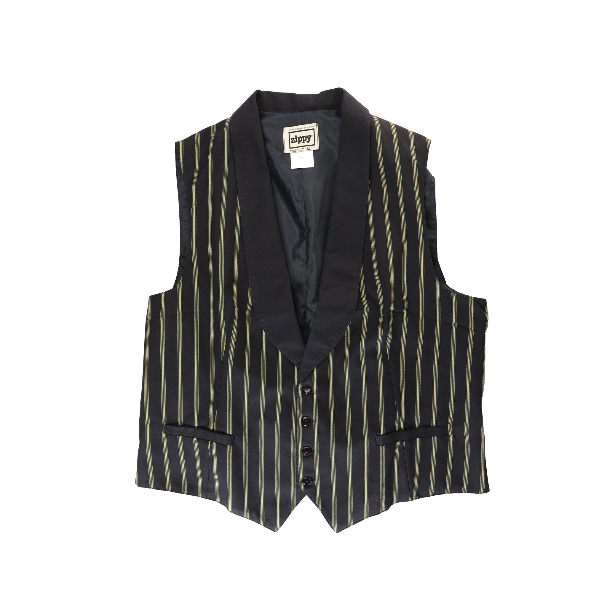 Gilet nero a righe stile Devoré — Zippy