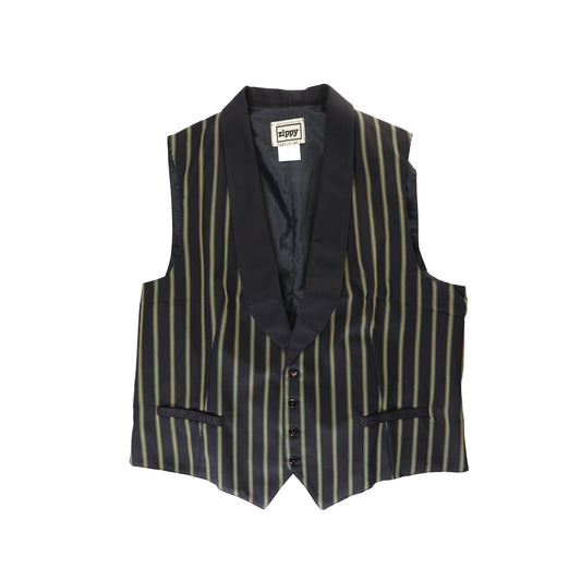 Devore Style Striped Black Vest Handmade By Zippy