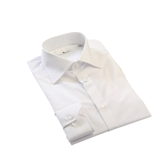 Fil-a-Fil White Shirt - Made in Italy - Andrea Bossi