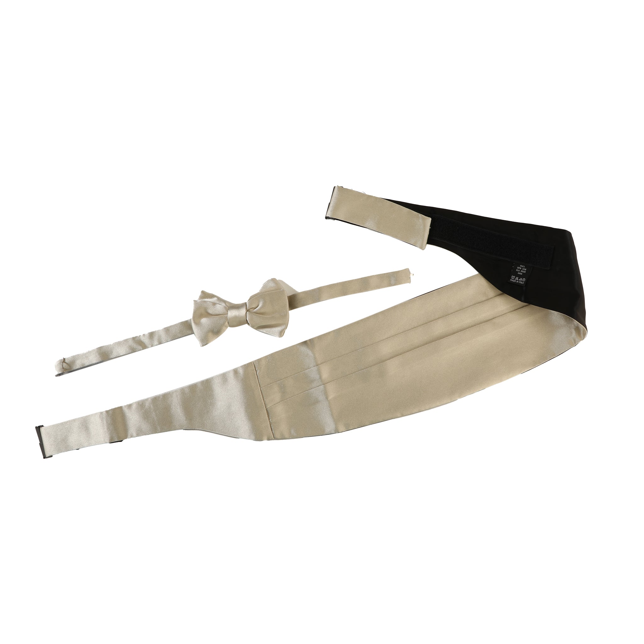 Gold Tone Bow Tie and Tuxedo Cummerbund — Valentino