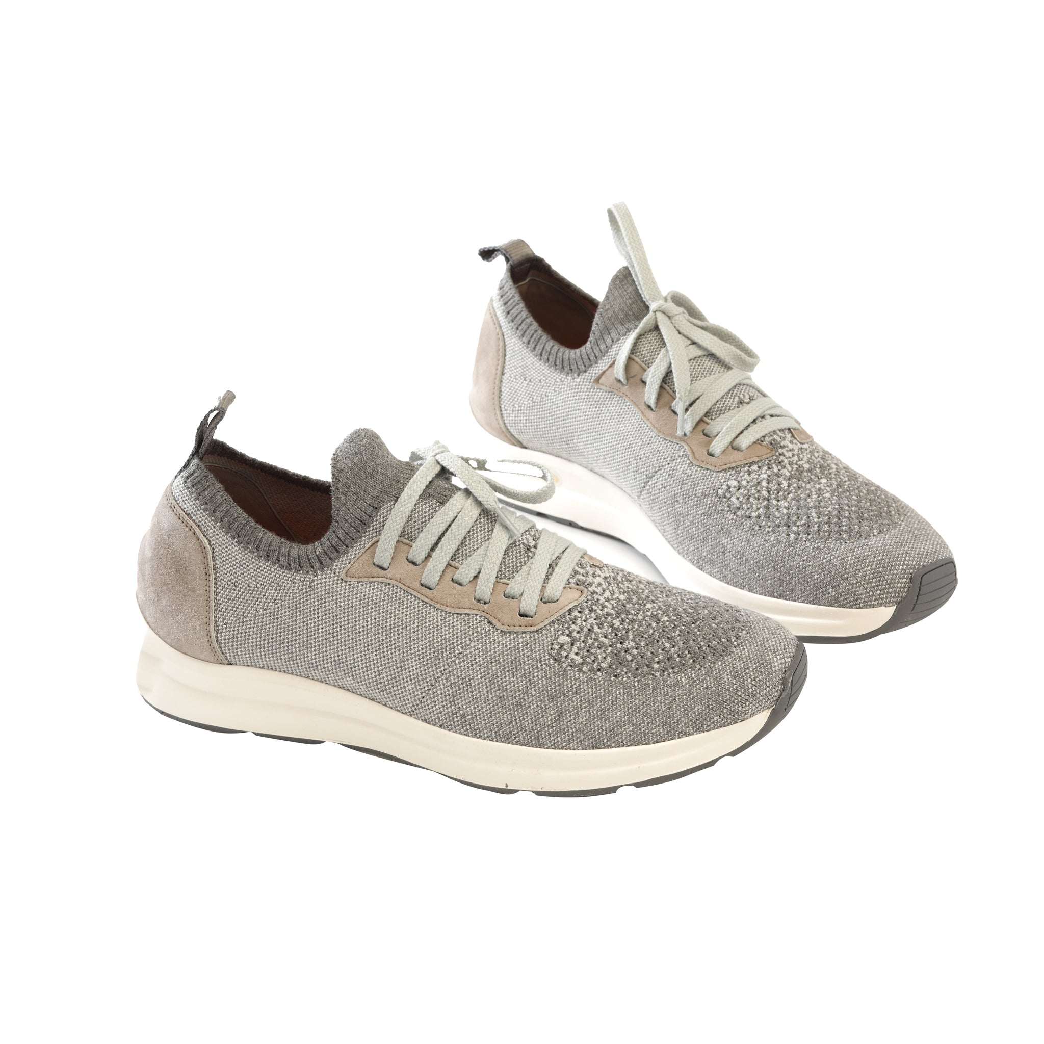Grey Cotton Unlined Sock Sneaker — Andrea Ventura