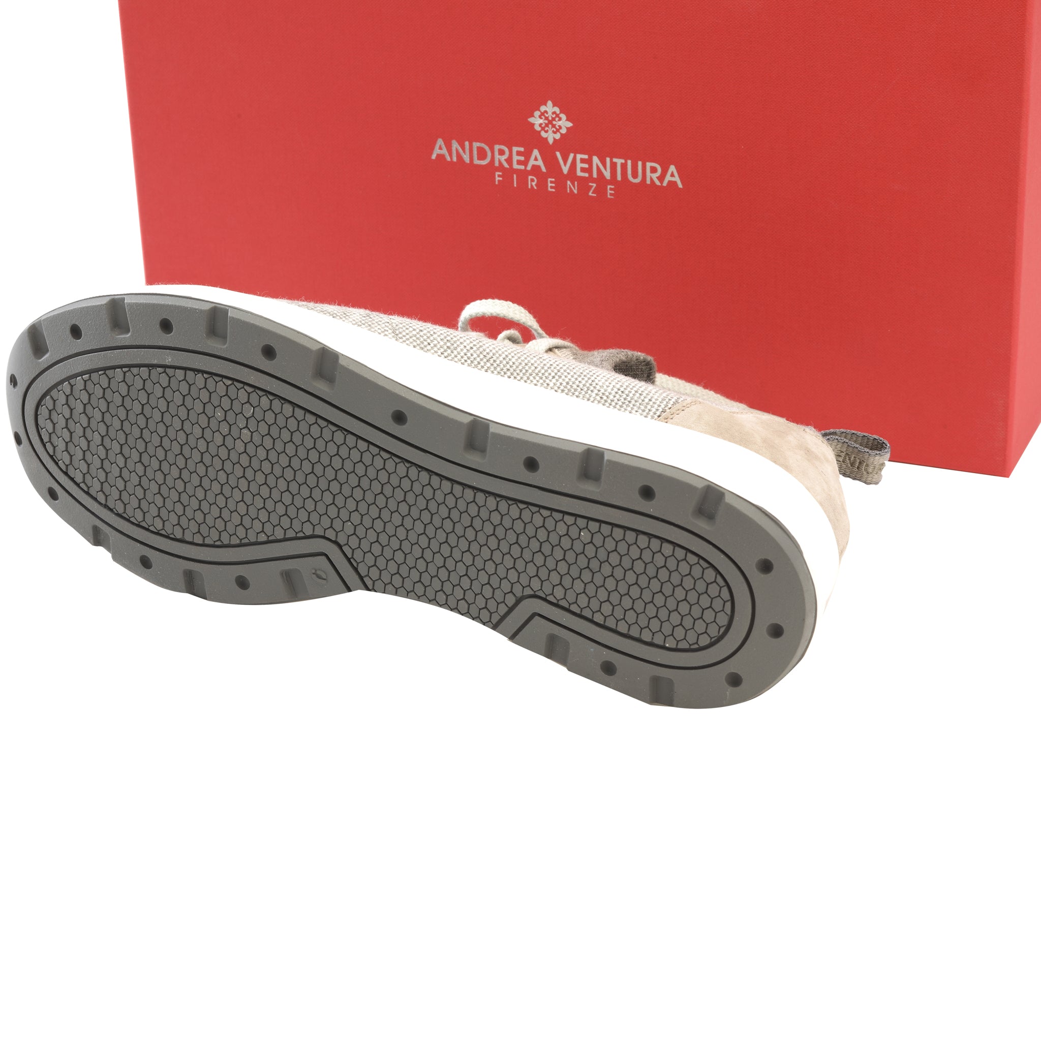 Grey Cotton Unlined Sock Sneaker — Andrea Ventura