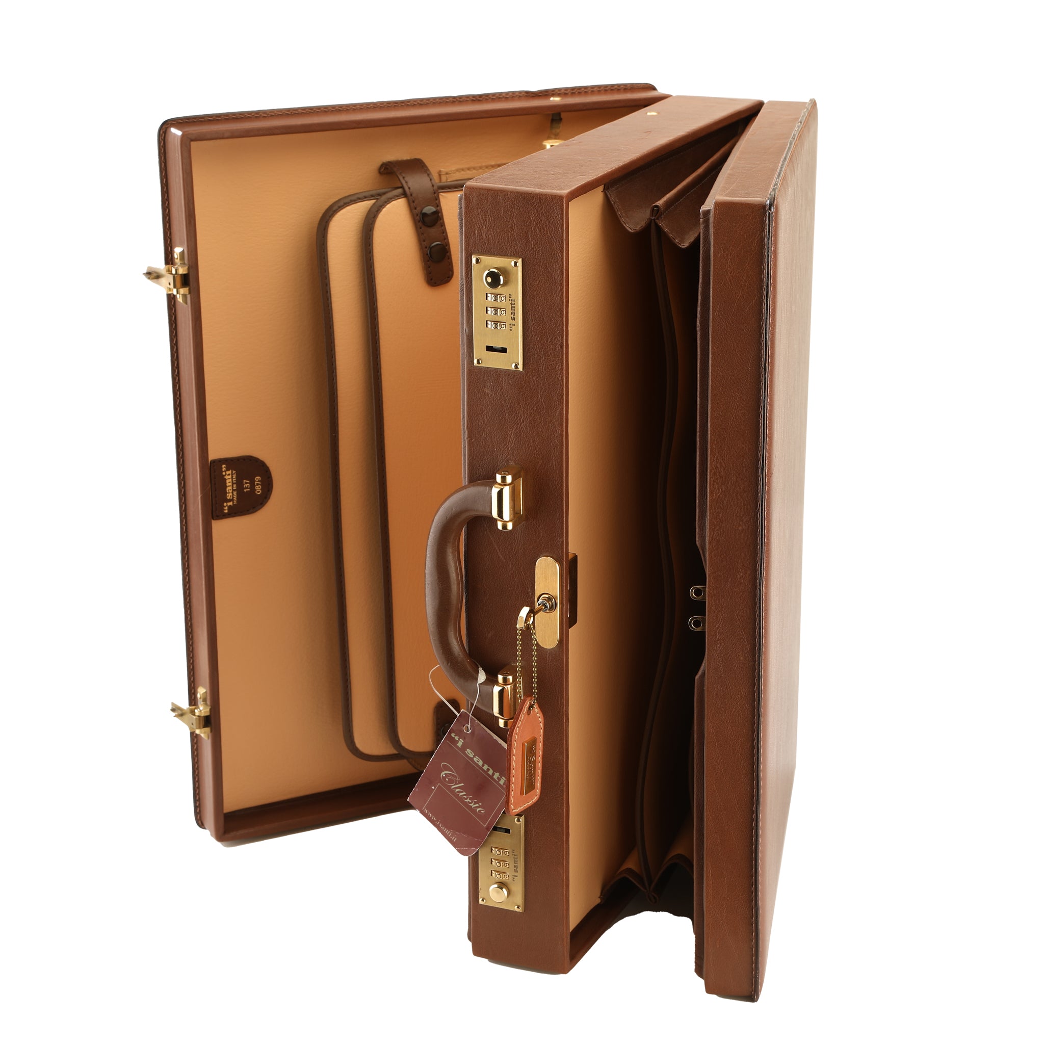 Leather Document Briefcase — I Santi