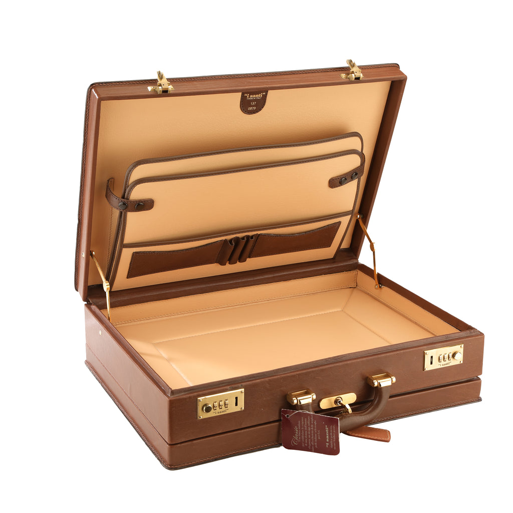 Leather Document Briefcase — I Santi
