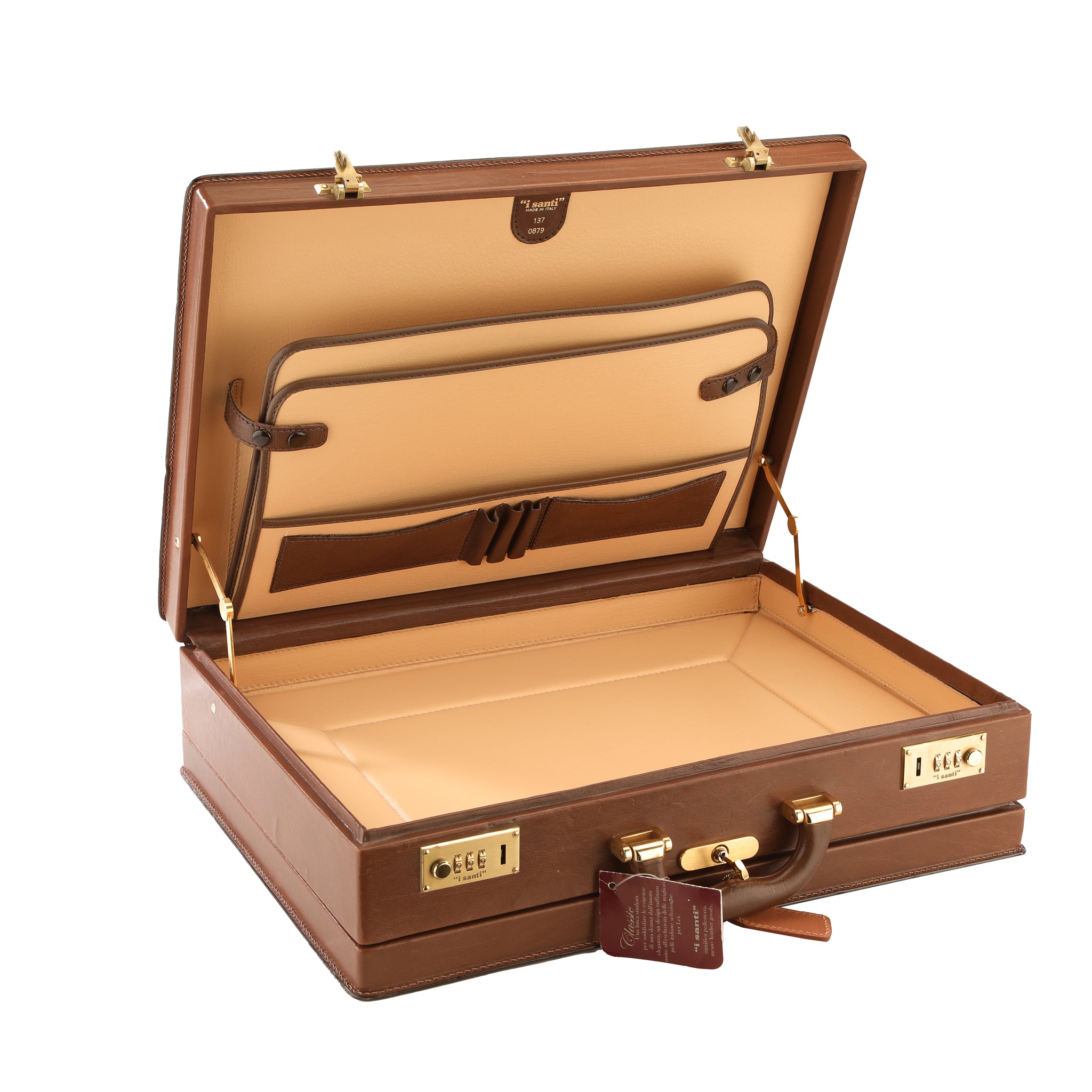 Leather Document Briefcase — I Santi