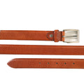Pebbled Grain Brown Genuine Leather Belt — I Santi Milano