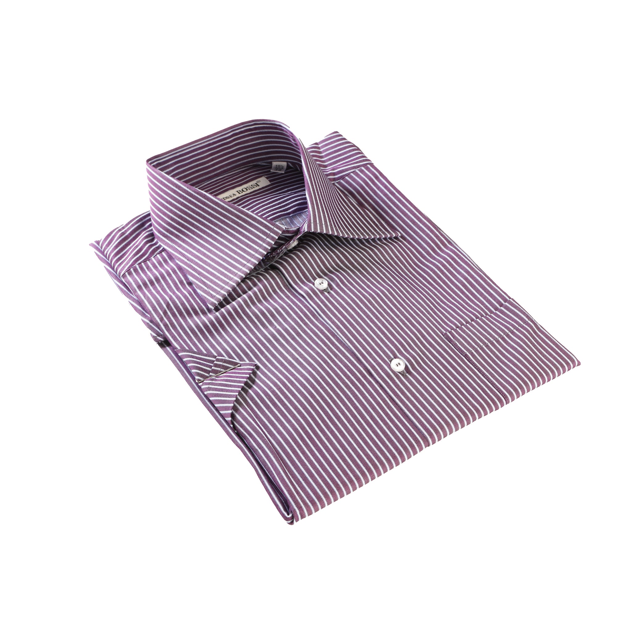 Purple Striped half sleeves Shirt — Andrea Bossi