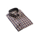 Camicia a quadri viola, marrone chiaro e beige — Andrea Bossi
