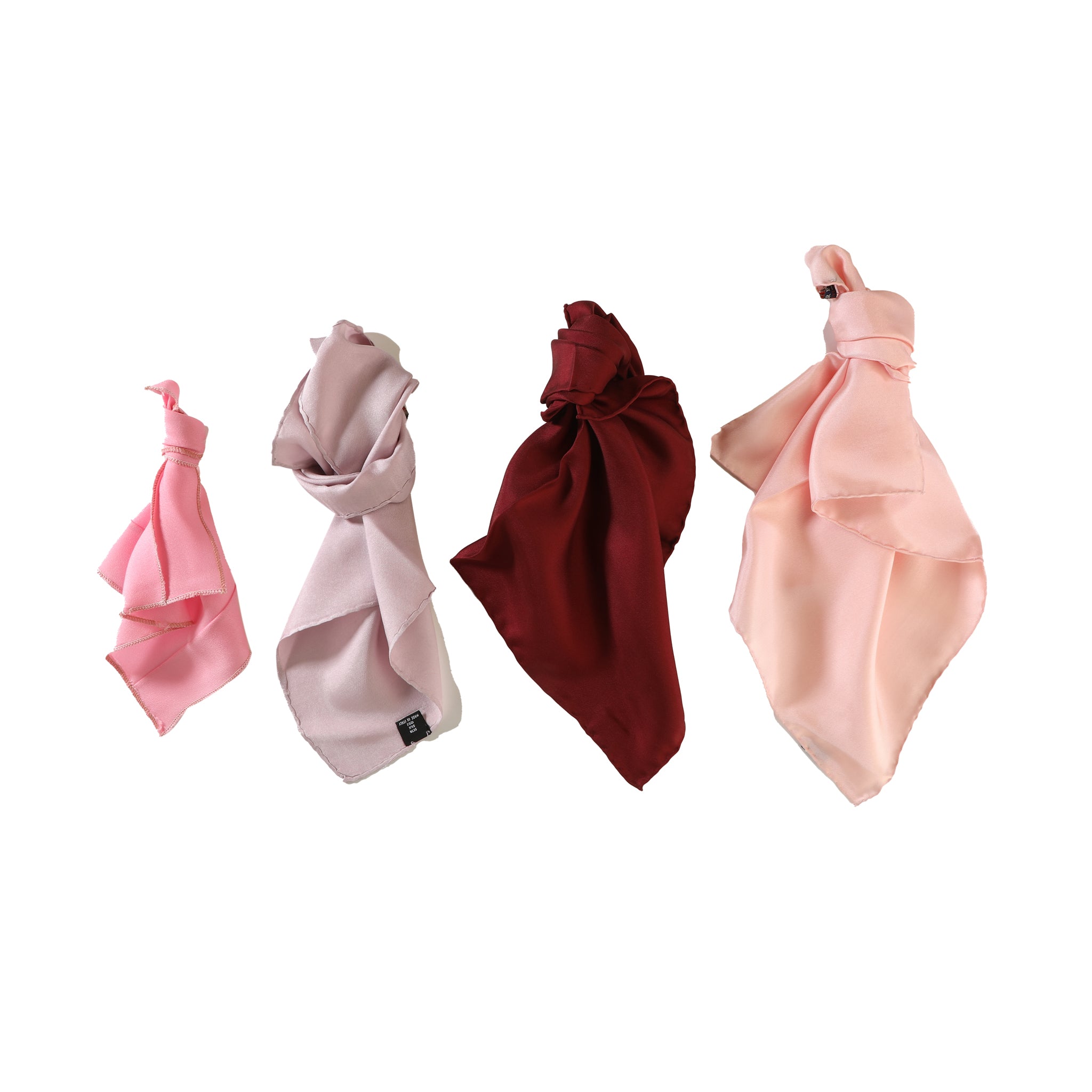 Silk Pink, Violet, Wine Pocket Square — Maestro