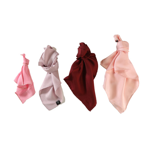 Silk Pink, Violet, Wine Pocket Square by Tino Cosma and Atelier F&B