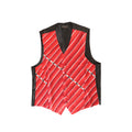 Gilet a Righe di Seta Rosso e Argento — Carnevale di Venezia