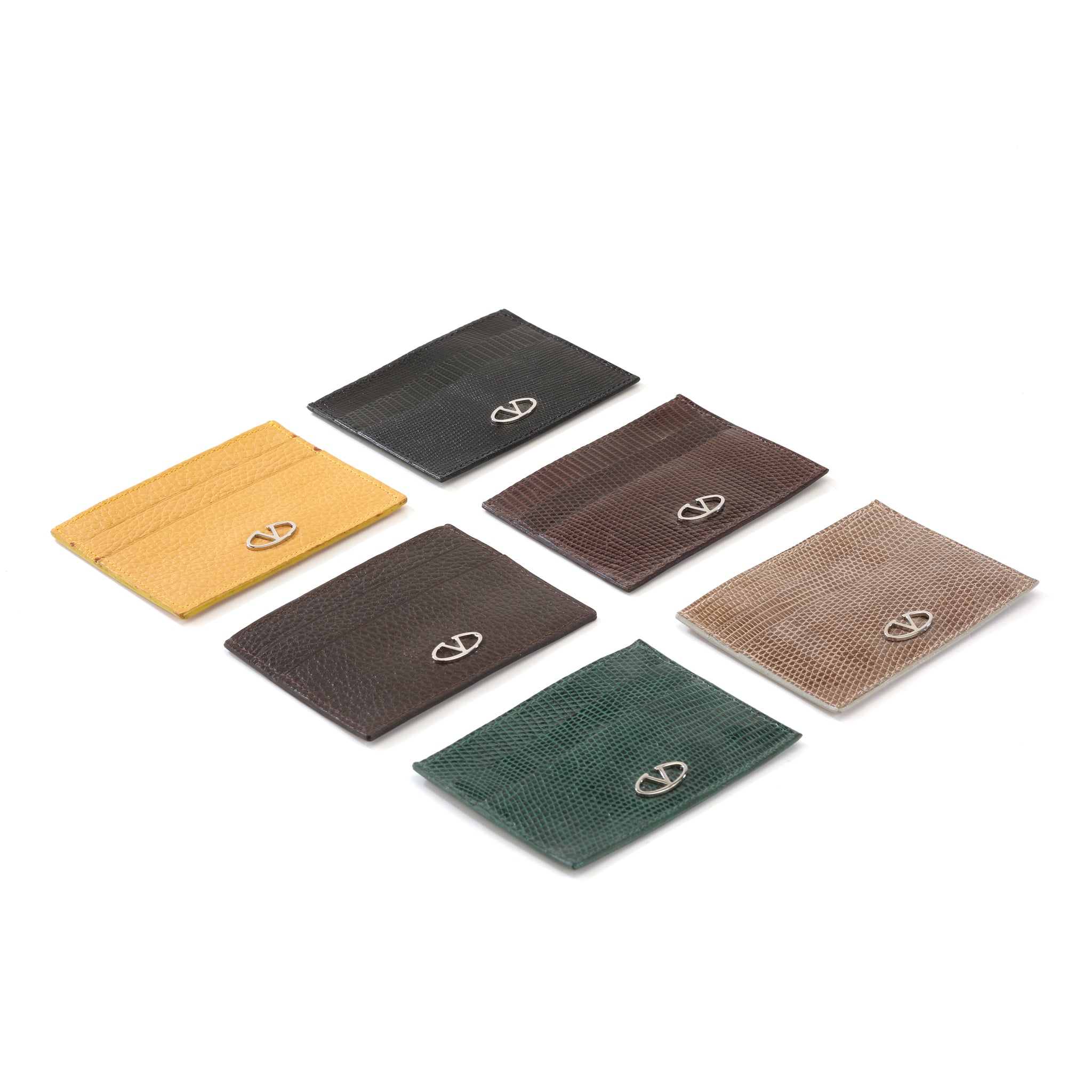 Brown Reptile Card Holder — Valentino