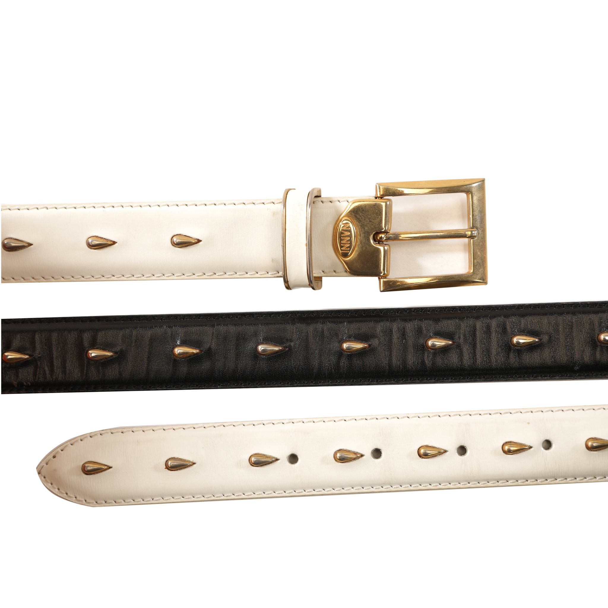 Vintage Studded Leather Belt — Nanni