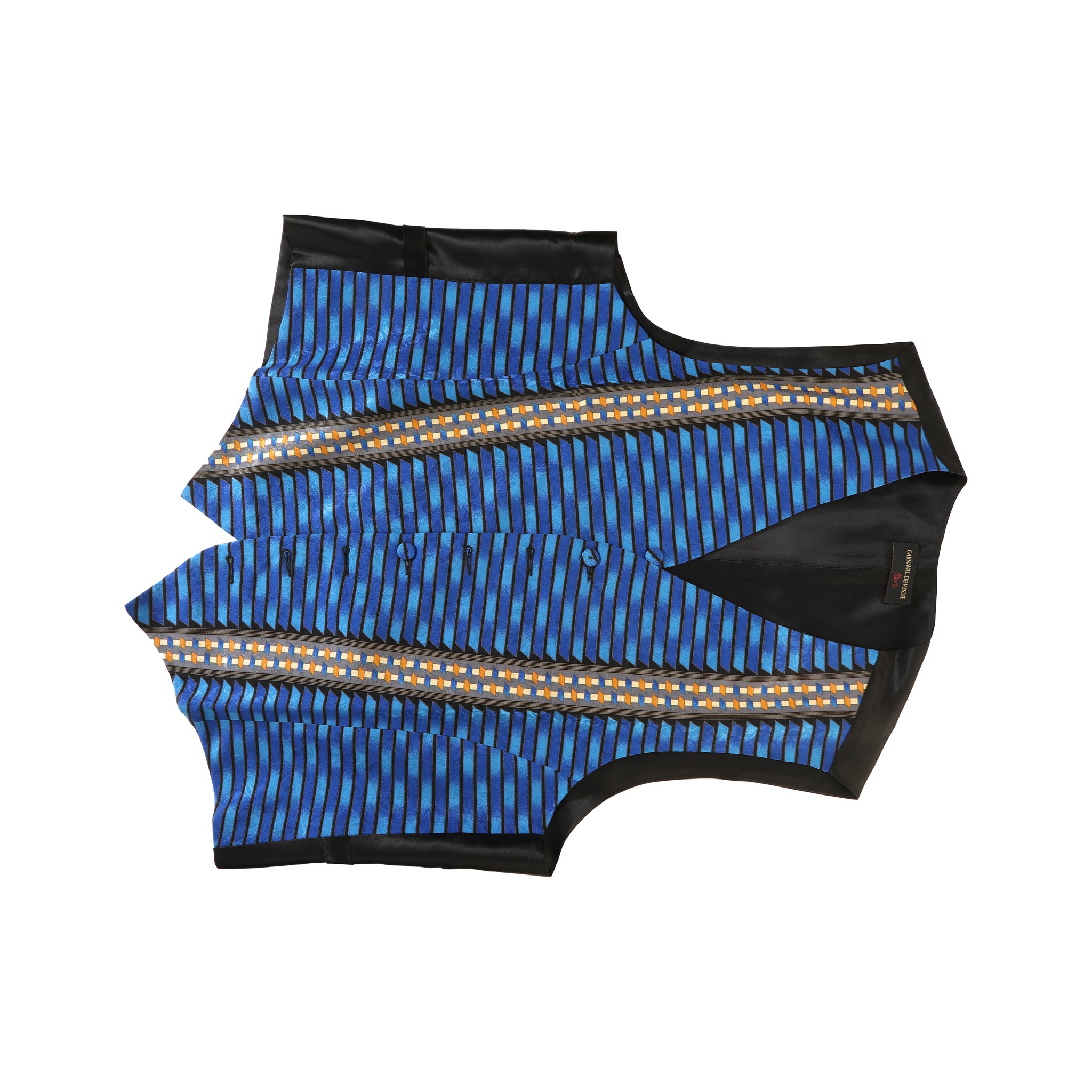 Gilet di seta vintage Seablue — Carnaval De Venise
