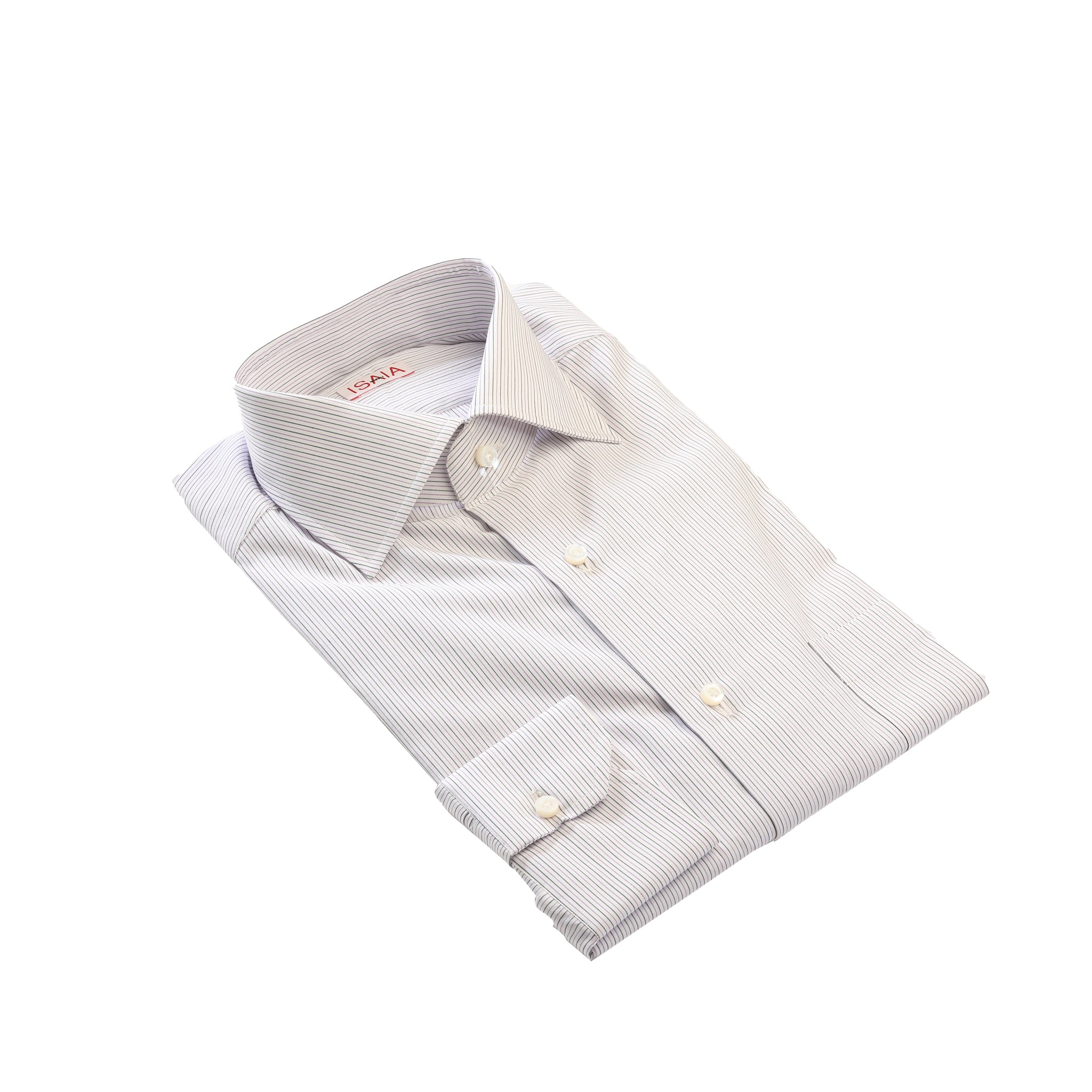 Off-White & Violet Striped Shirt — ISAIA