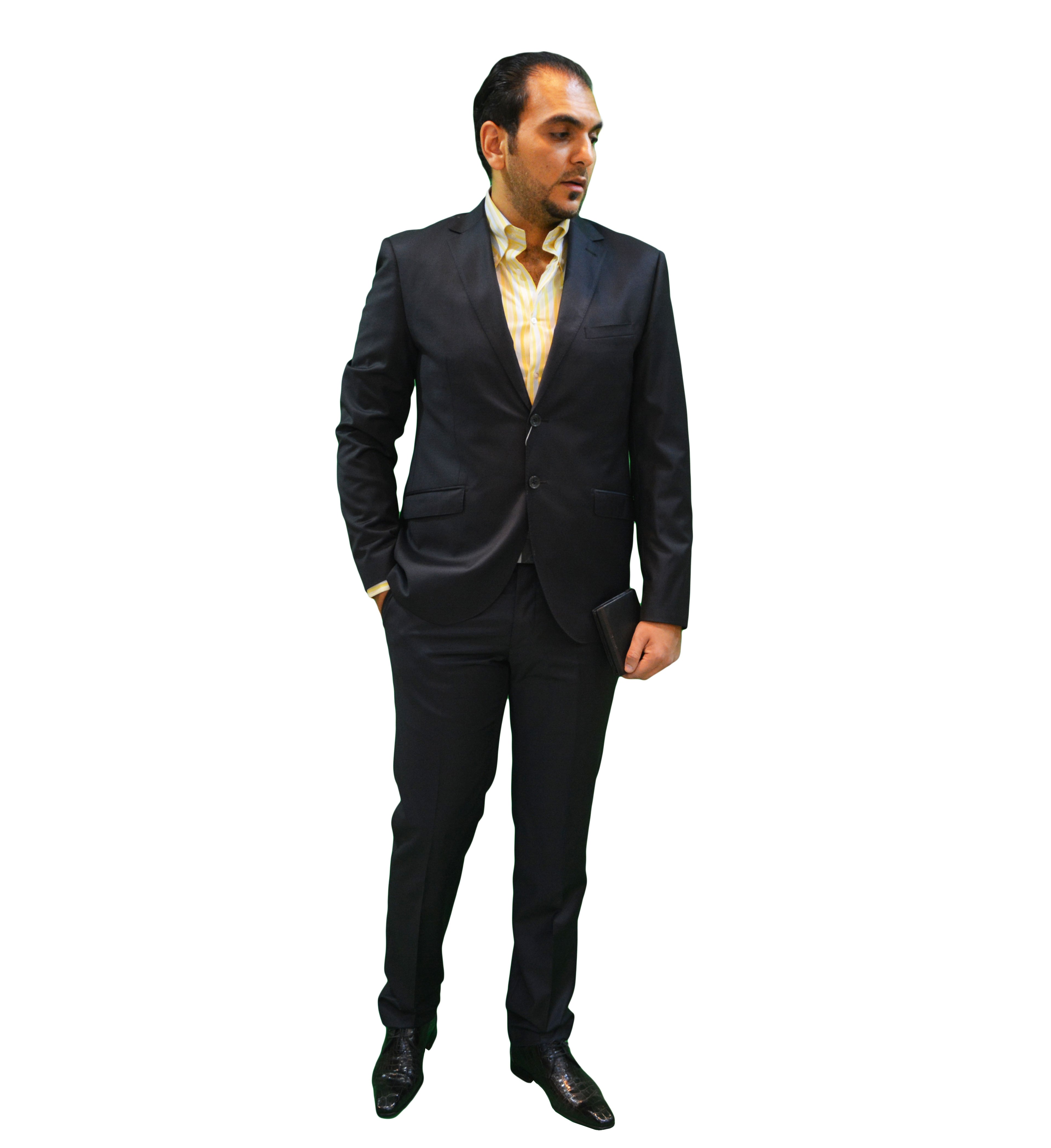 Super 160 Black Suit — Andrea Bossi