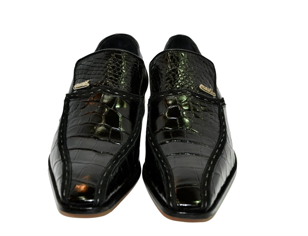 Scarpe nere artigianali in vera pelle di alligatore – Mauri Shoes