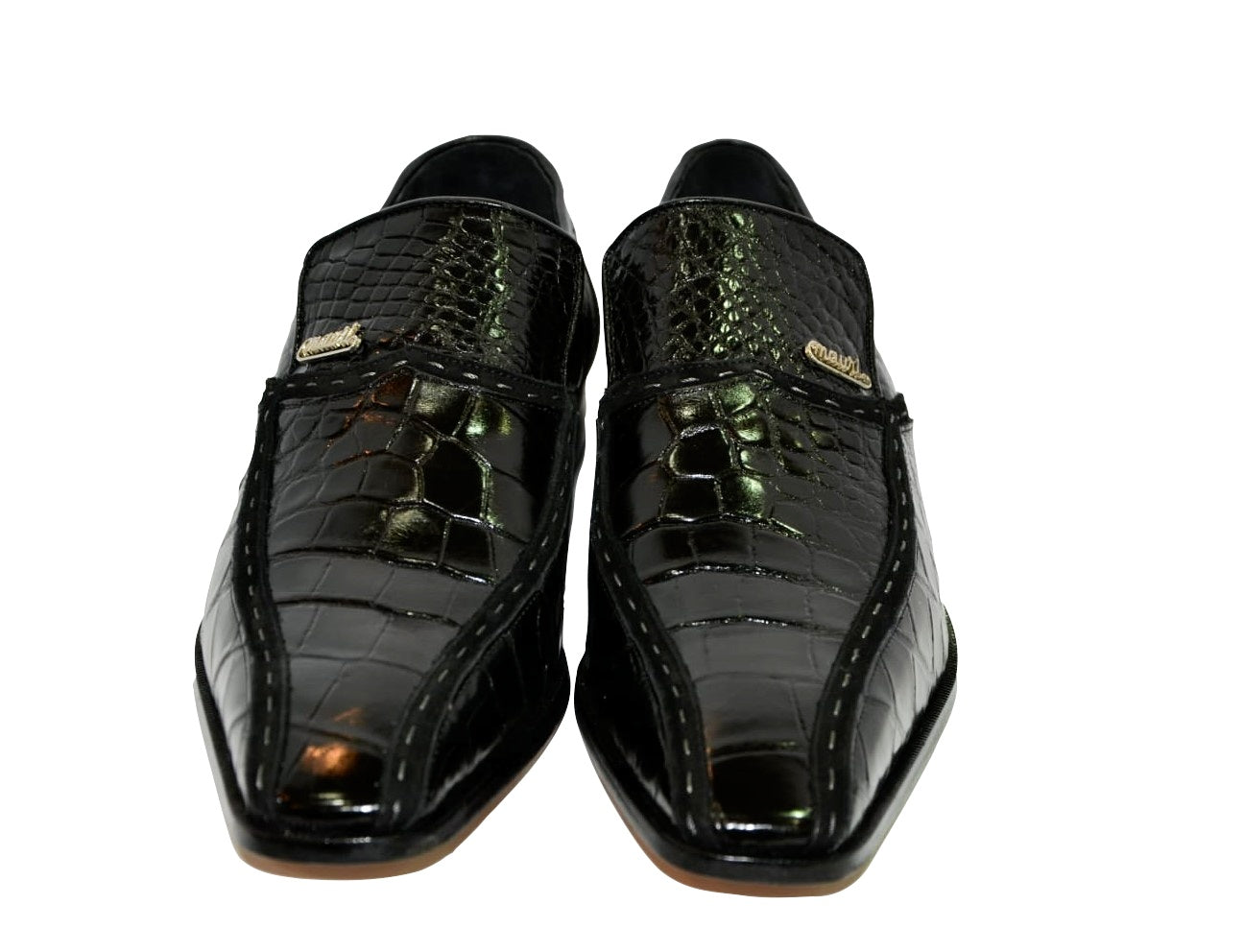 Scarpe nere artigianali in vera pelle di alligatore – Mauri Shoes