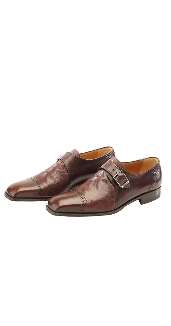 Scarpe artigianali in vera pelle di alligatore marrone — Mauri Shoes