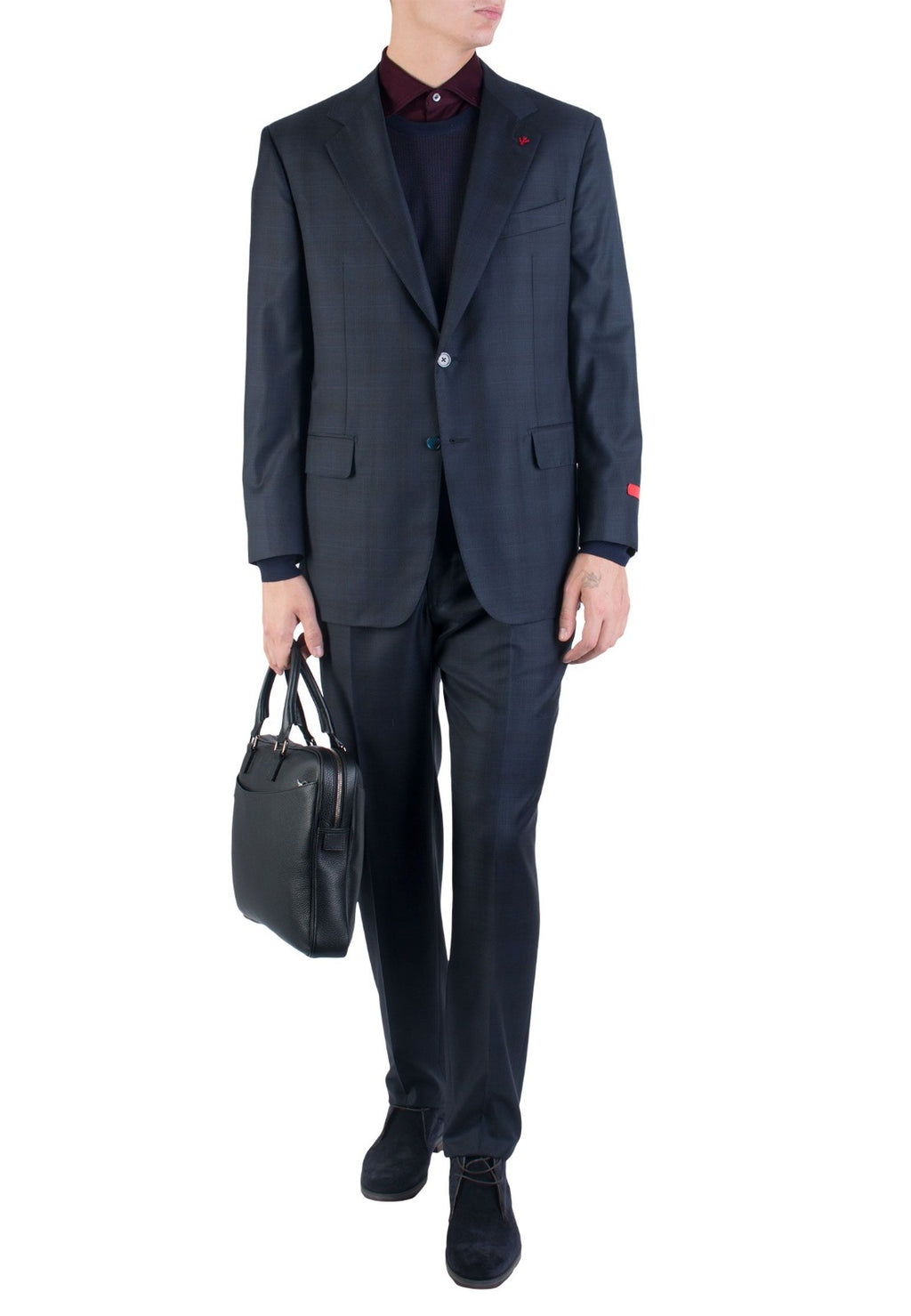 Super 180 Sciammeria Blue Checks Suit — ISAIA