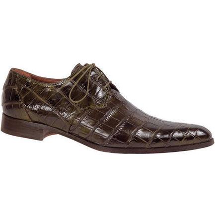 Pelle di coccodrillo integrale, colore verde giungla — Scarpe Mauri