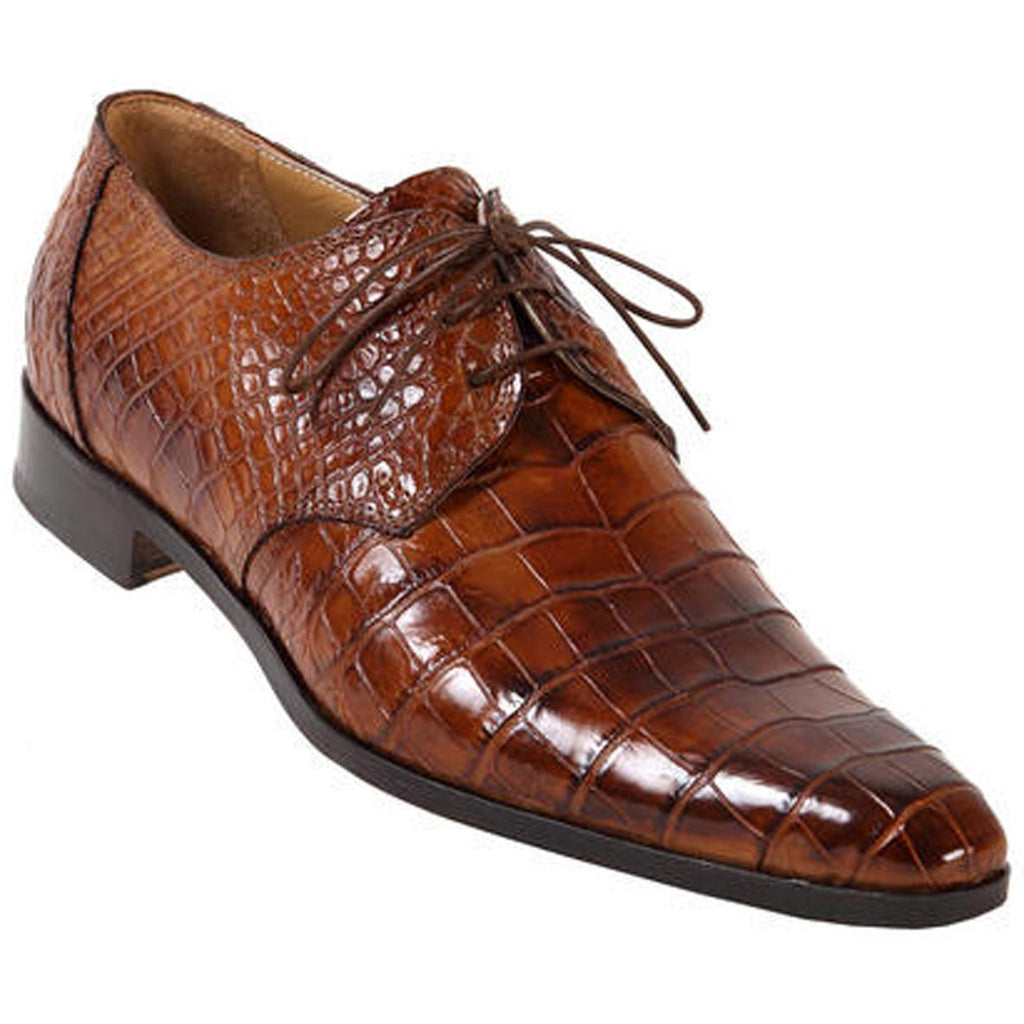 Pelle di coccodrillo integrale, colore verde giungla — Scarpe Mauri